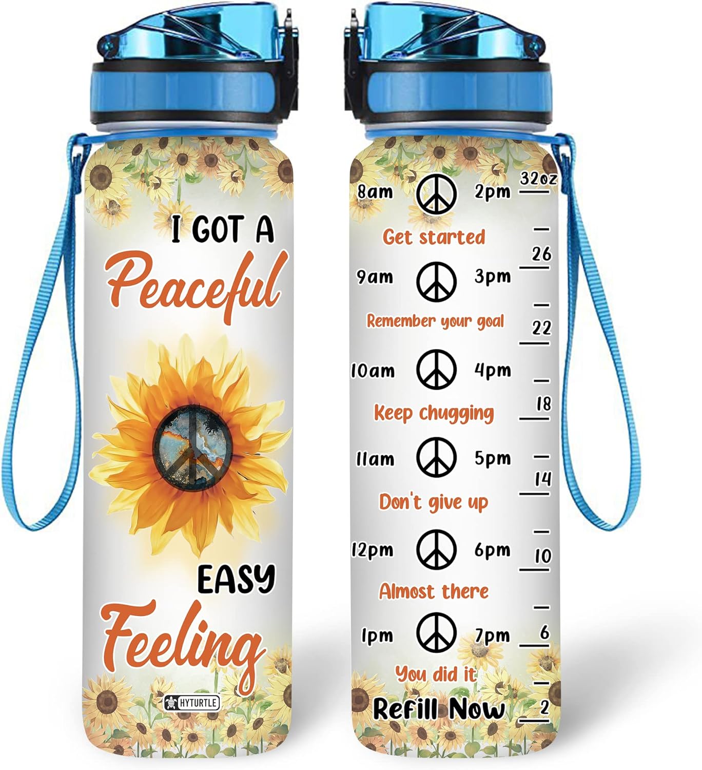 I Got A Peaceful Easy Feeling - Water Tracker Bottle 32oz