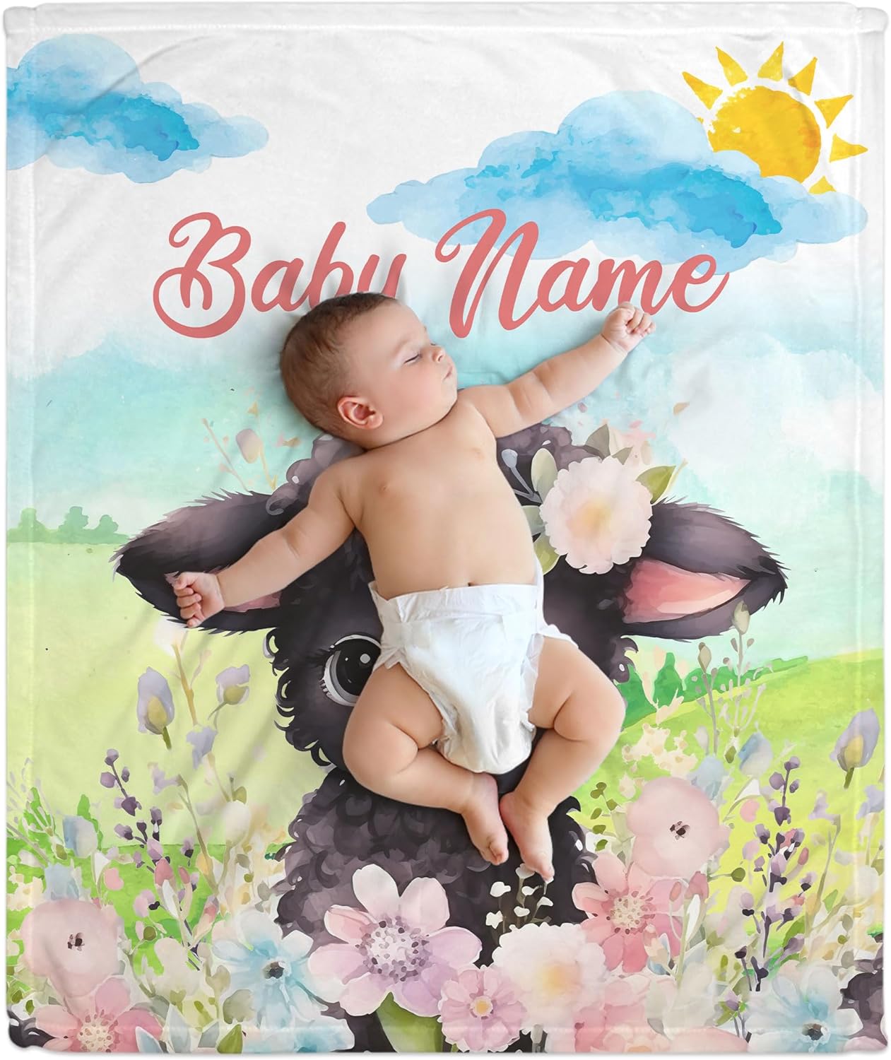 Black Sheep Baby Blanket - Personalized Blanket