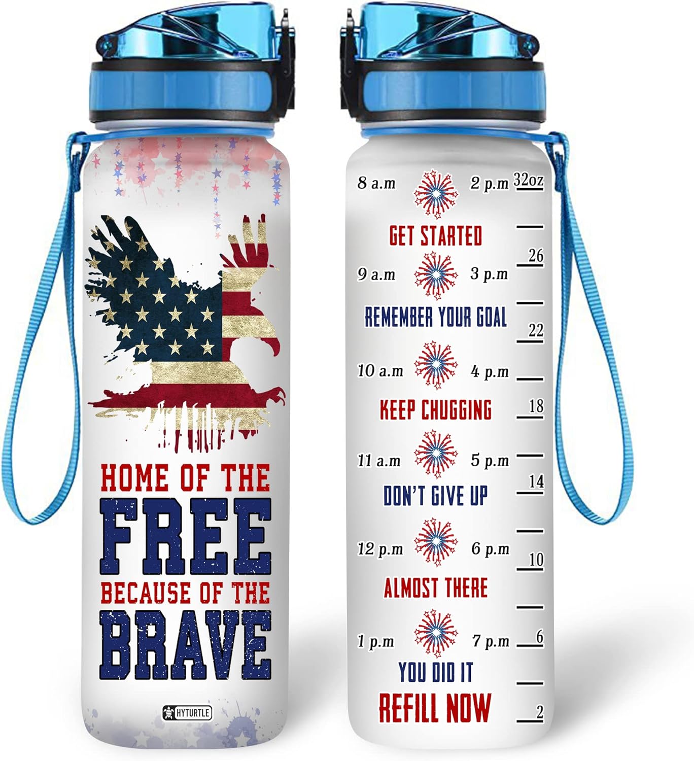 Home Of The Free - Water Tracker Bottle 32oz