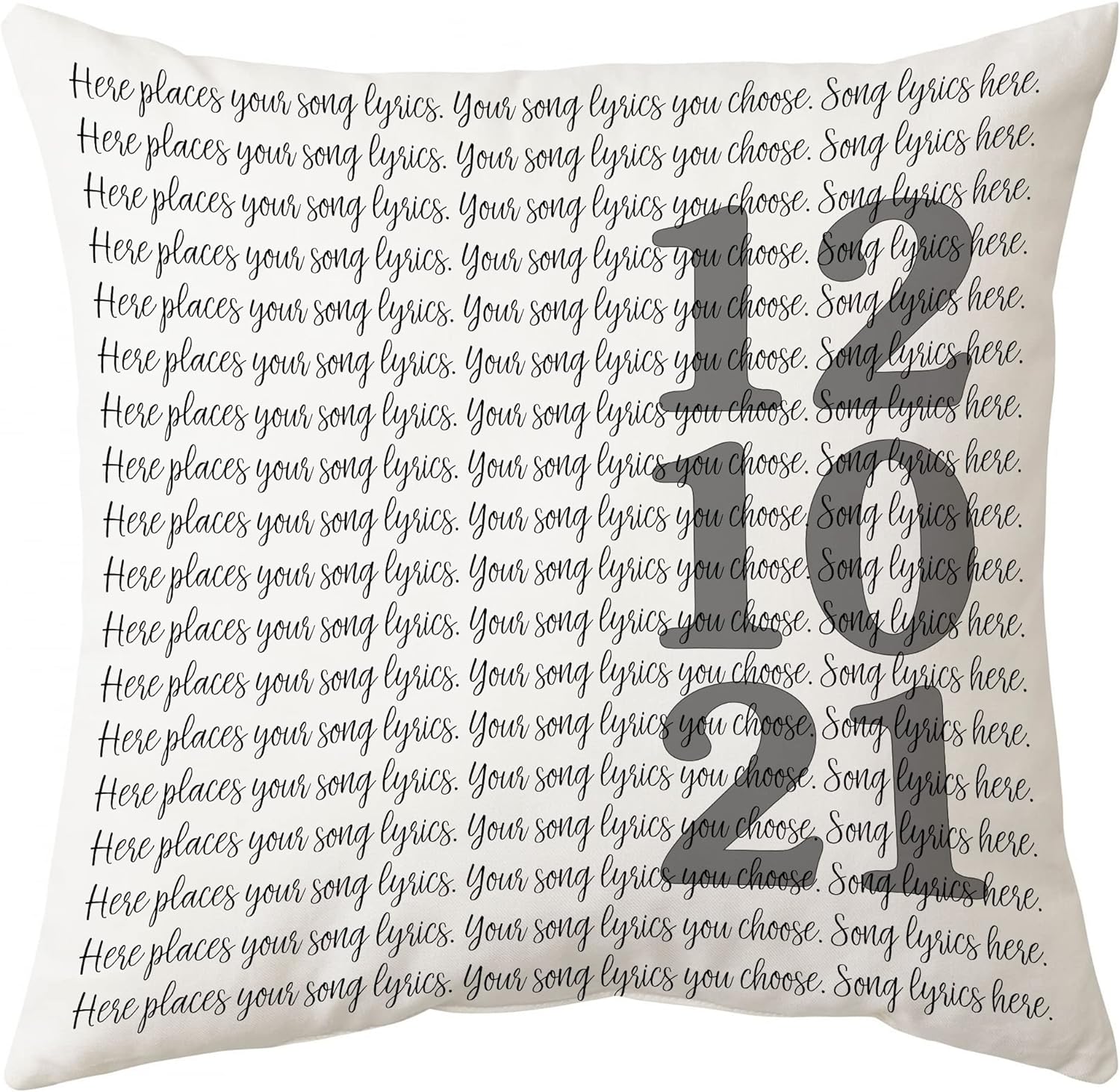 Song Lyrics Valentine - Personalized Pillow(Insert Included)