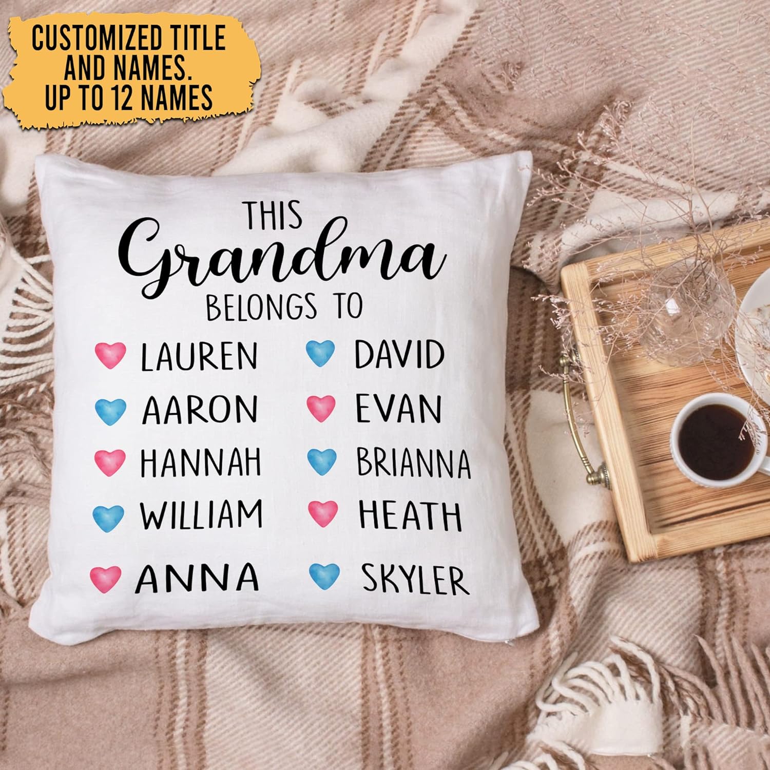 This Grandma Belongs To - Personalized Pillow (Insert Included)