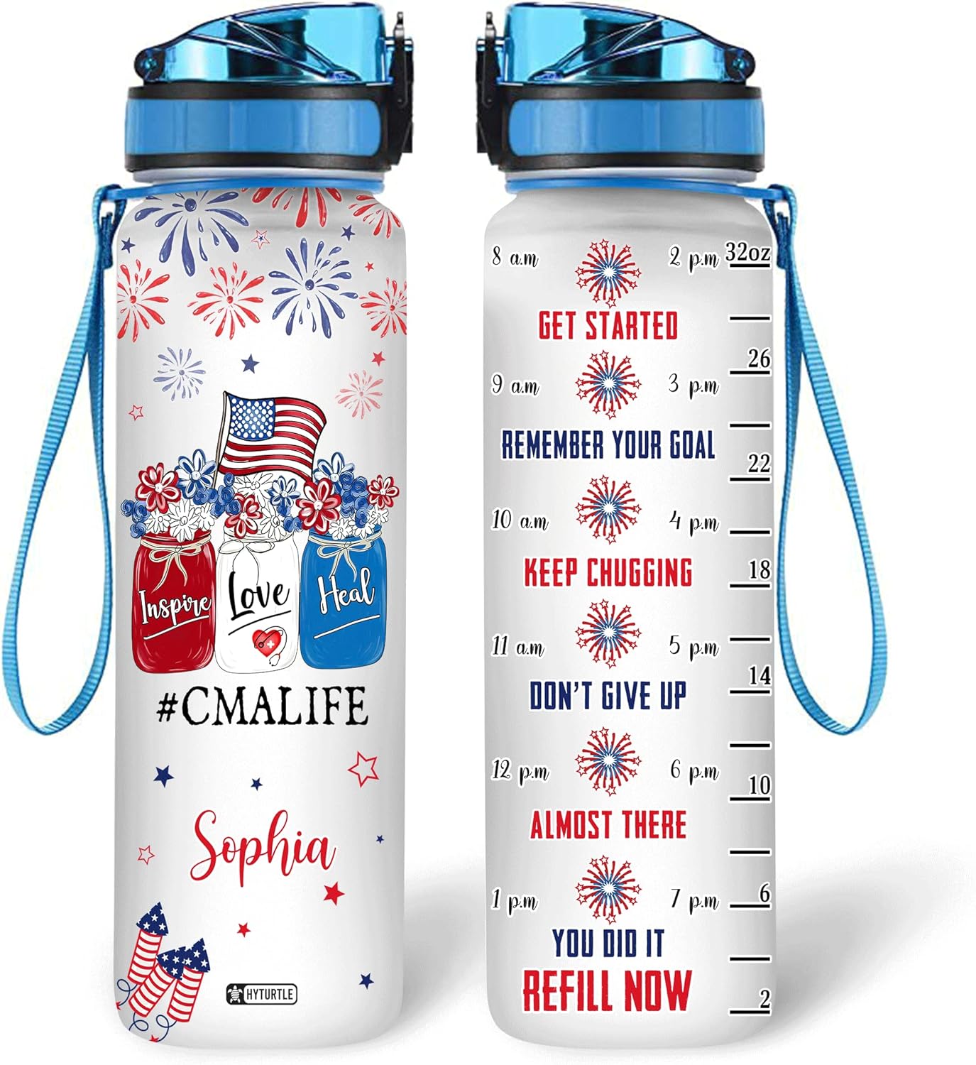 CMA Life USA - Personalized Water Tracker Bottle 32oz