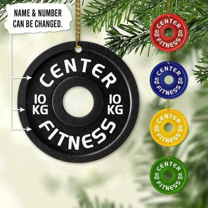 Barbell Weight Plates - Personalized Acrylic Ornament