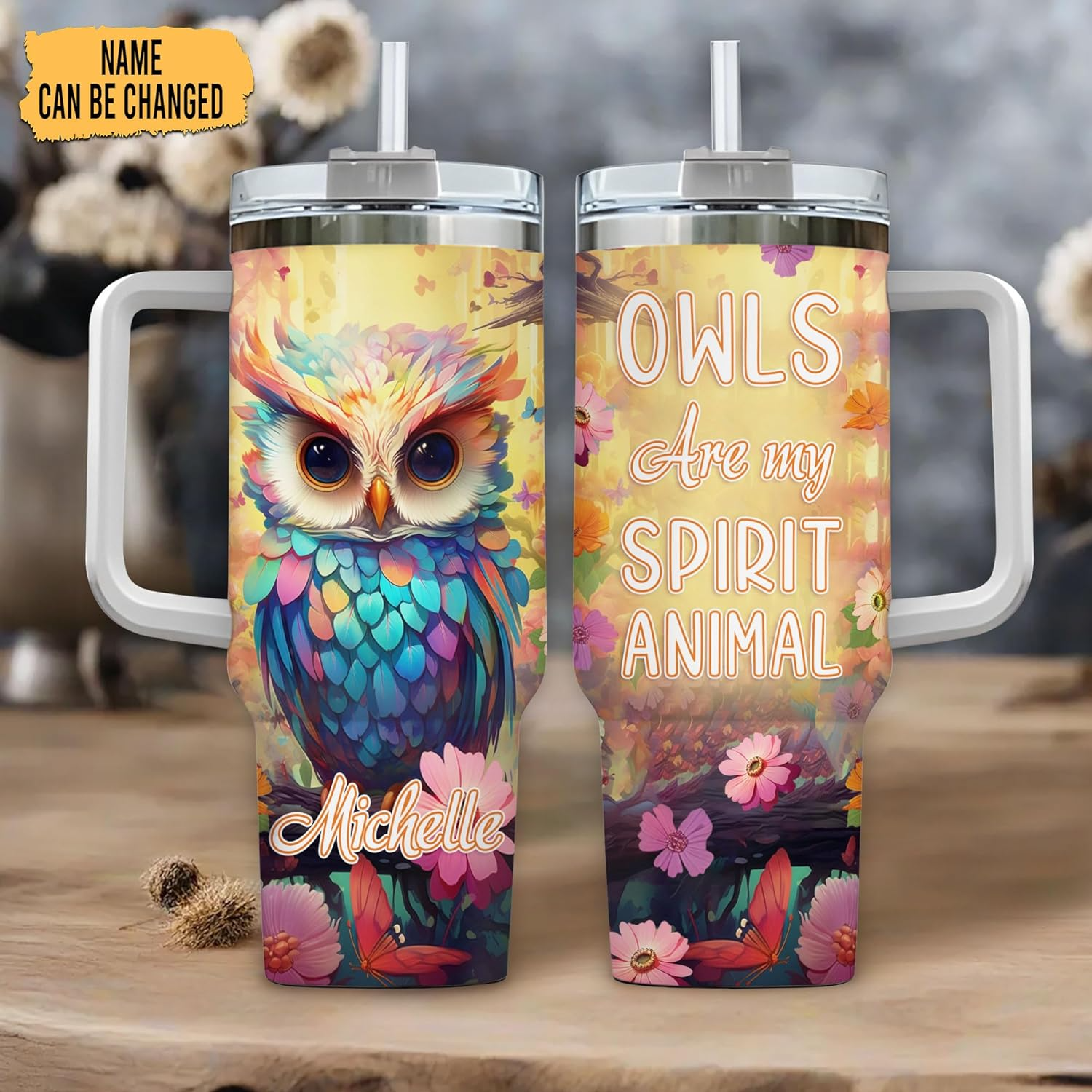 Owl Are My Spirit Animal - Personalized Tumbler 40oz with Straw