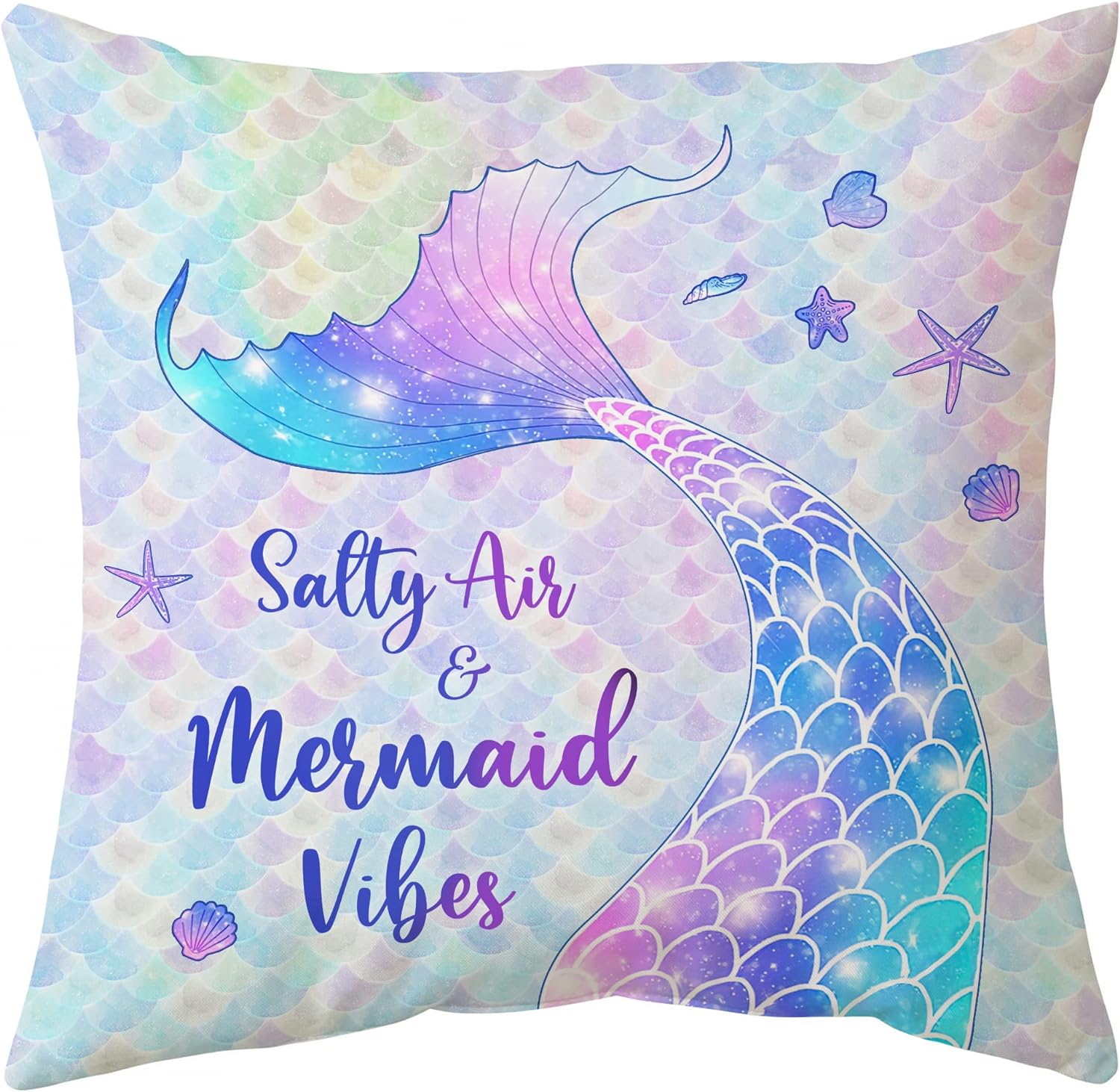 Salty Air & Mermaid Vibes - Pillow (Insert Included)