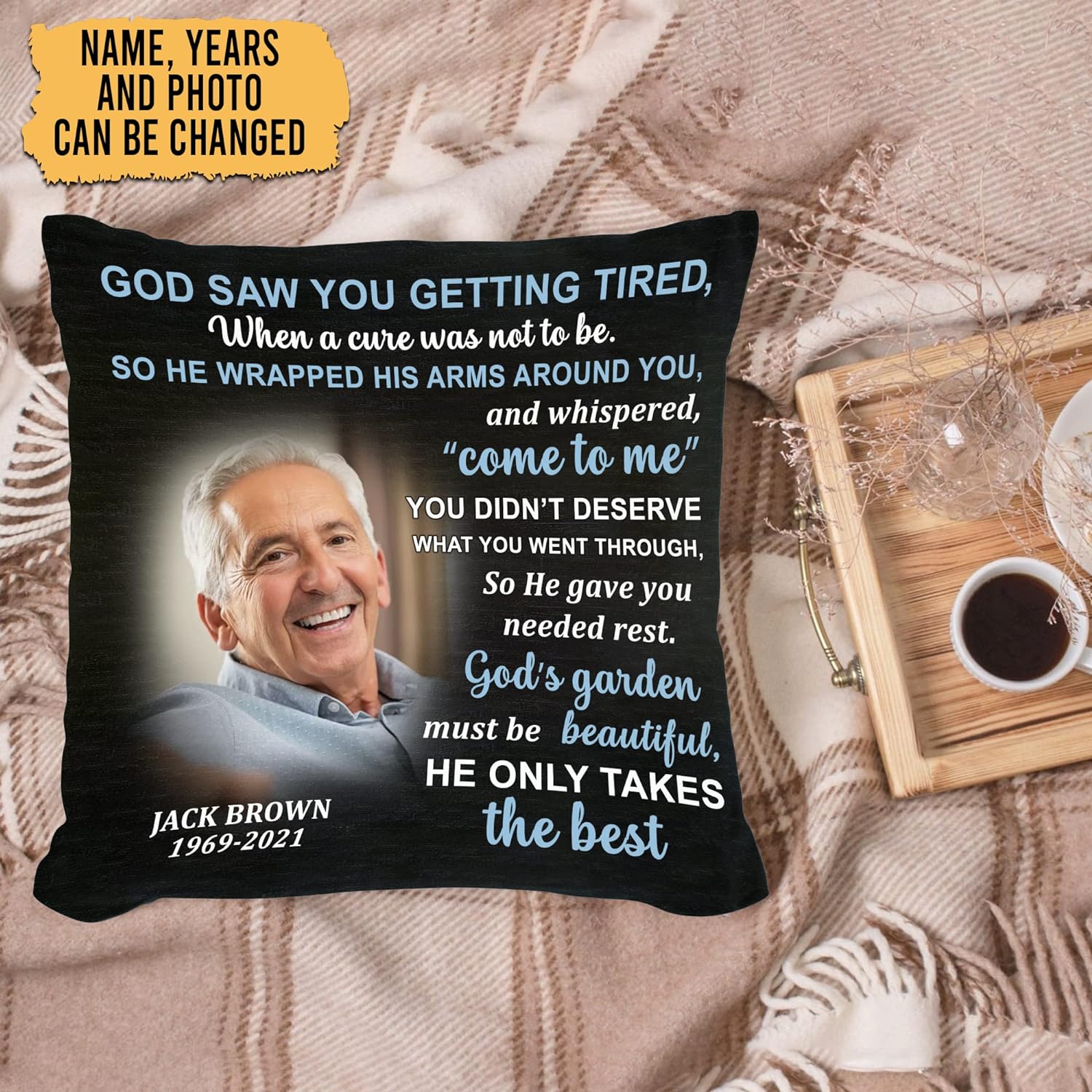 God Saw You Getting Tired - Personalized Photo Pillow