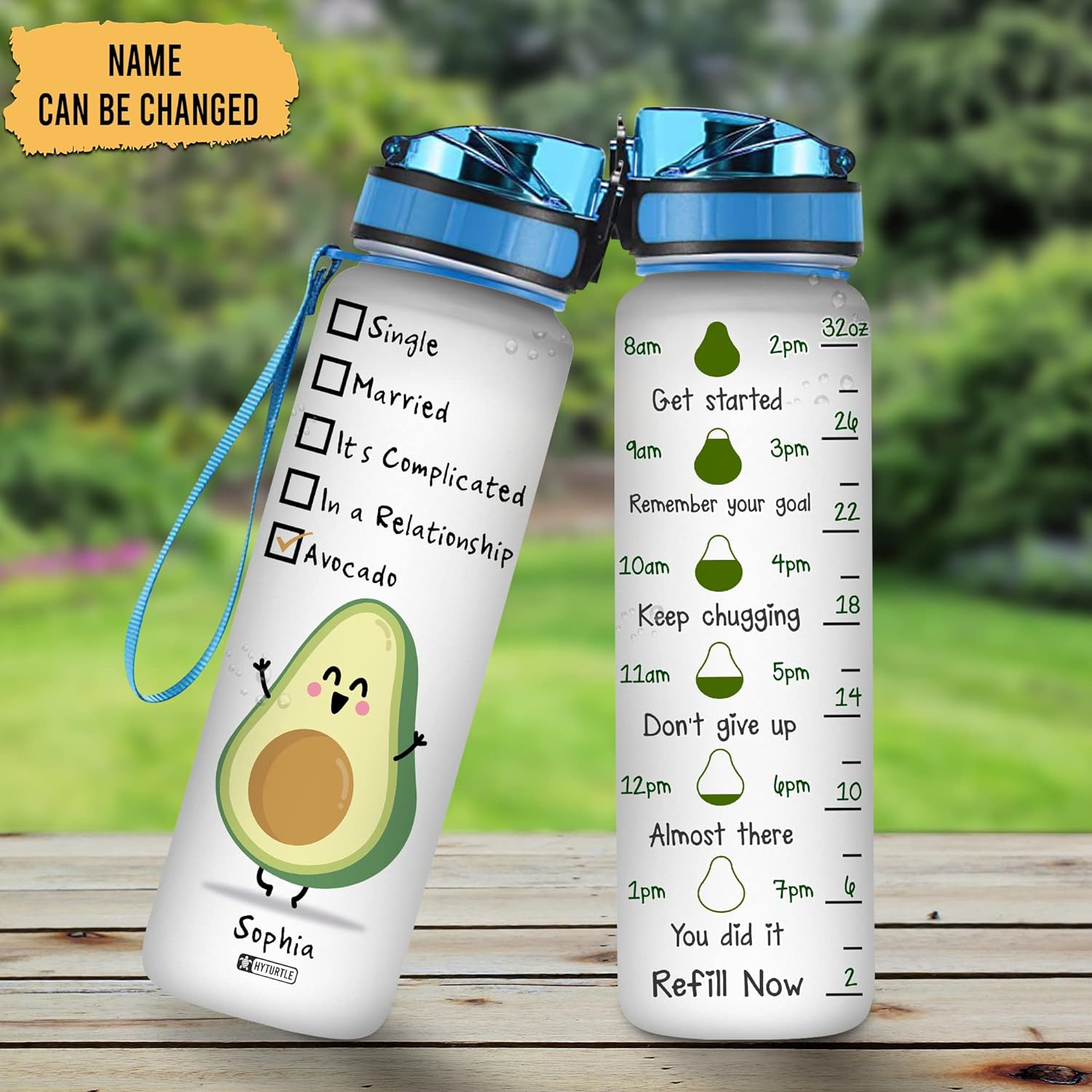 It's Complicated - Personalized Water Tracker Bottle 32oz