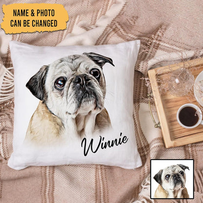 Personalized Dog Pillow with Insert – Custom Pet Photo Cushion – Thoughtful Gift for Pet Lovers and Owners