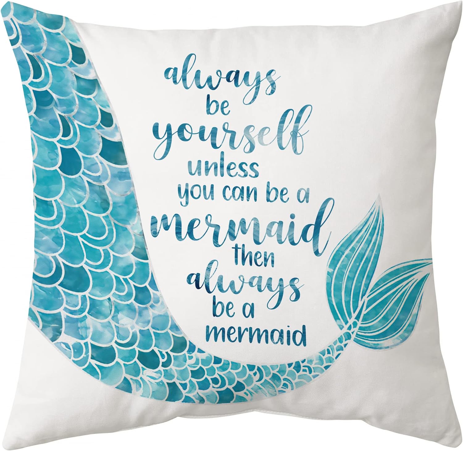 Mermaid Tails Pattern - Personalized Pillow (Insert Included)