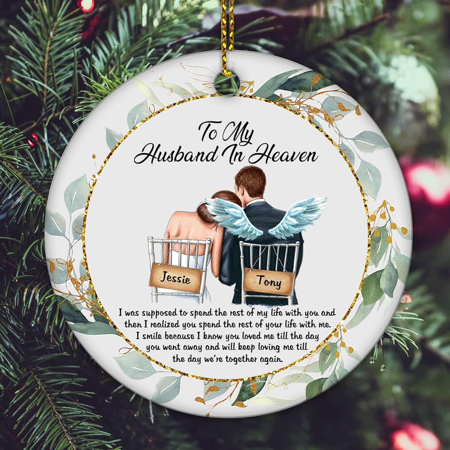 Family Loss of Beloved Husband - Personalized Acrylic Ornament