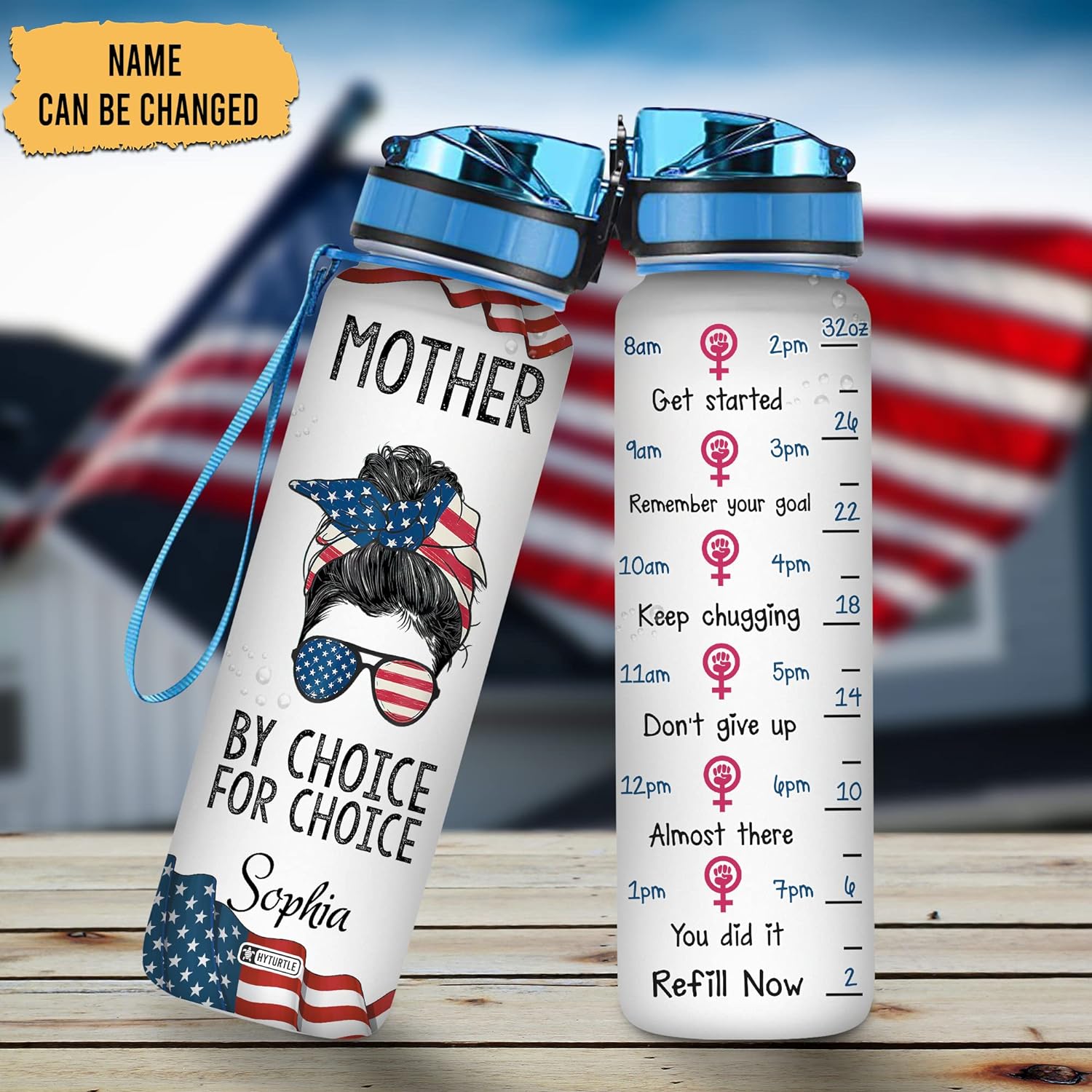 By Choice For Choice - Personalized Water Tracker Bottle 32oz