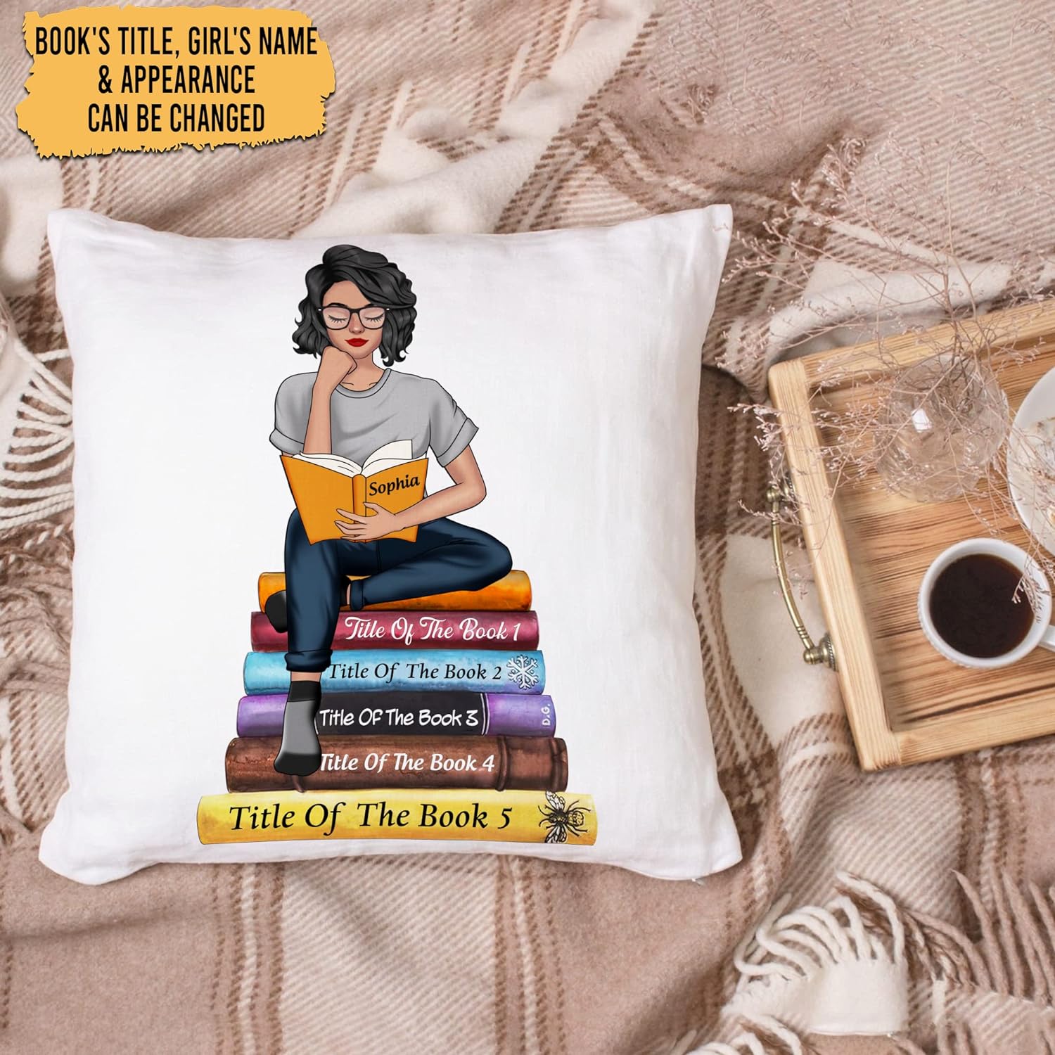 Book's Title & Name - Personalized Pillow(Insert Included)