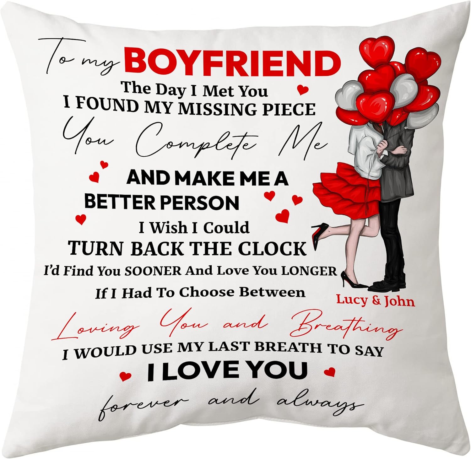 To My BoyFriend - Personalized Pillow (Insert Included)