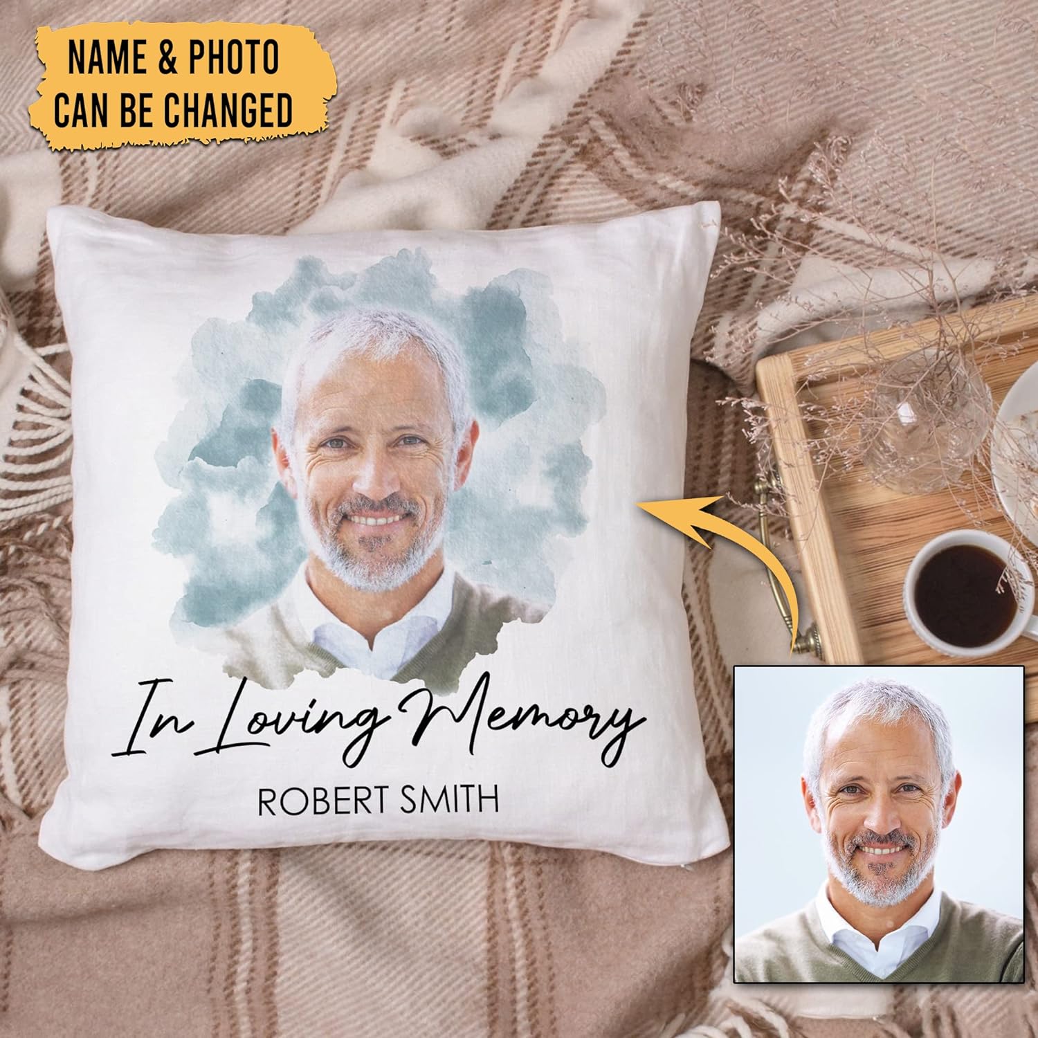 In Loving Memory - Personalized Photo Pillow