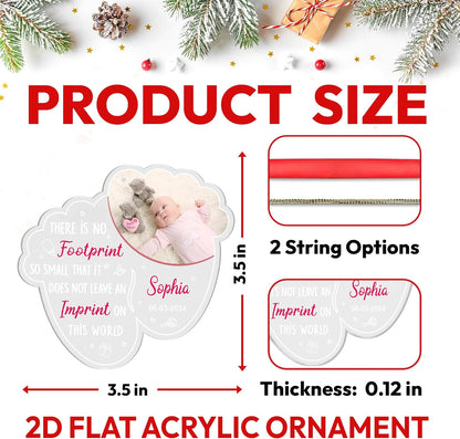 Angel Baby Memorial Cut Acrylic Ornament – Personalized Sympathy Gift for Infant Loss or Grieving Parents – Remembrance Tree Keepsake