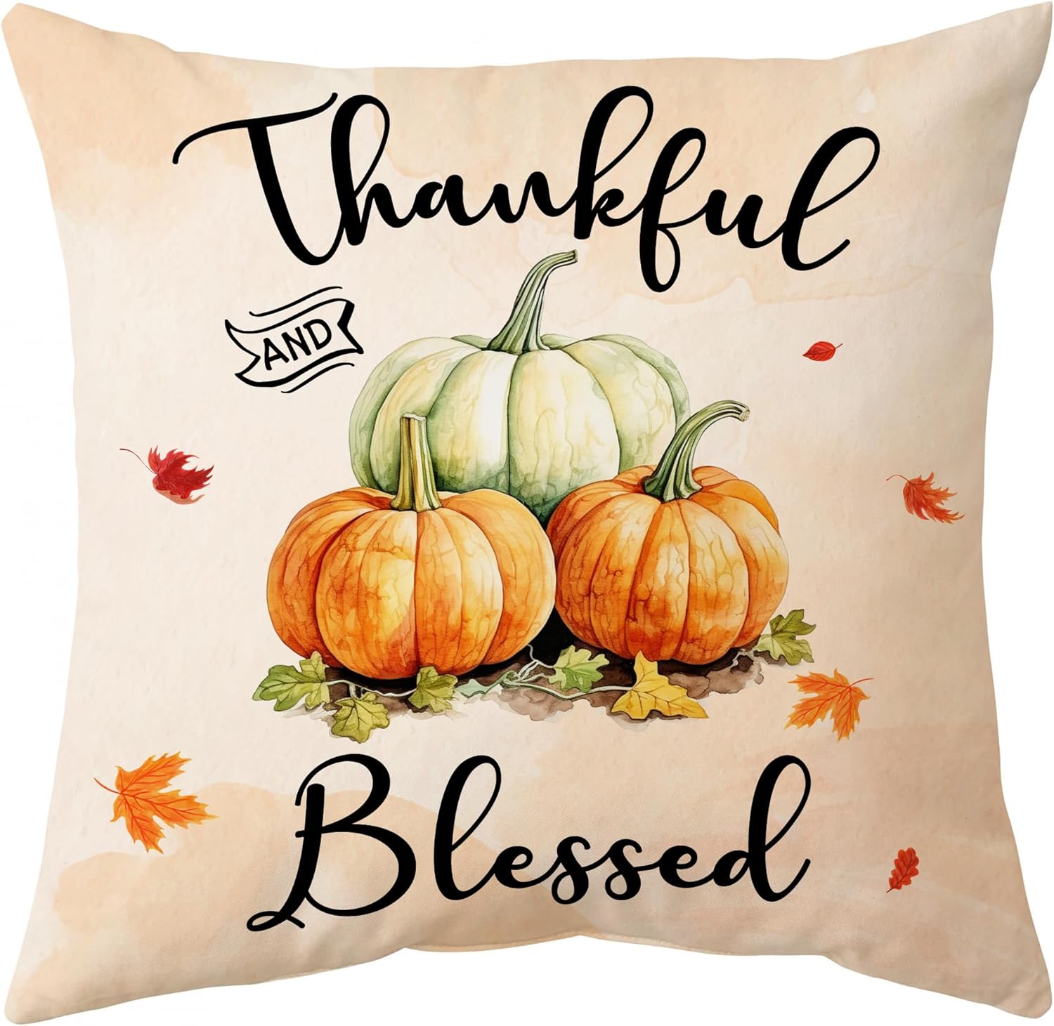 Thankful And Blessed - Personalized Pillow(Insert Included)