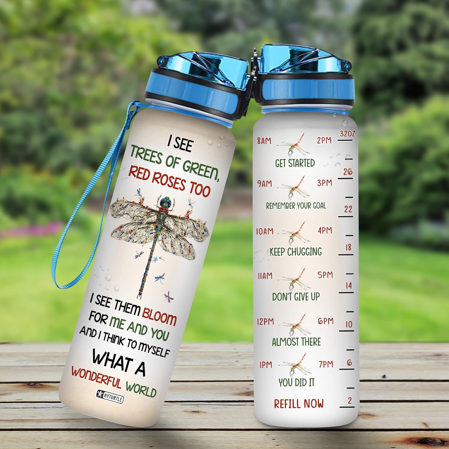 I See Trees Of Green - Water Tracker Bottle 32oz