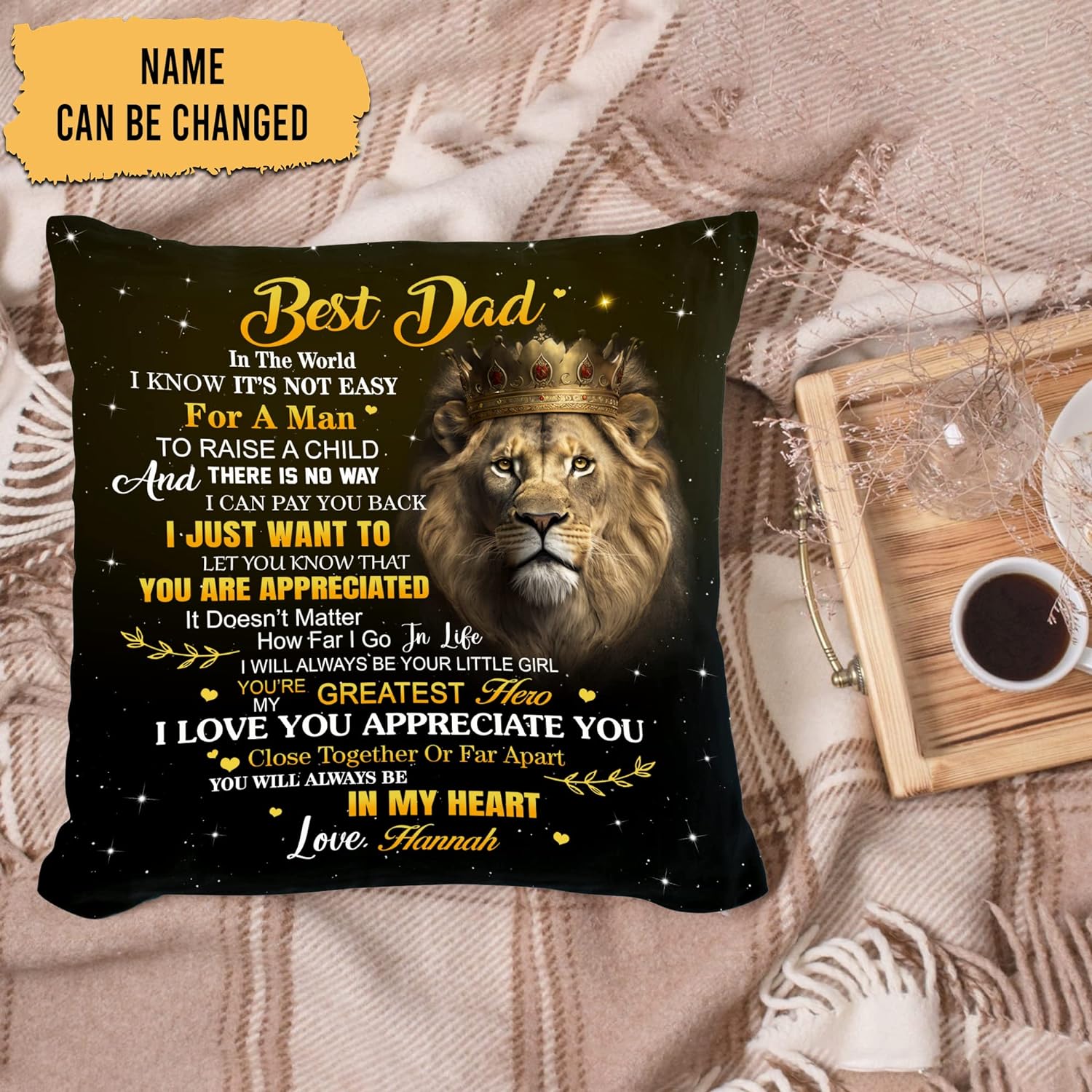 Best Dad In The World - Personalized Pillow(Insert Included)