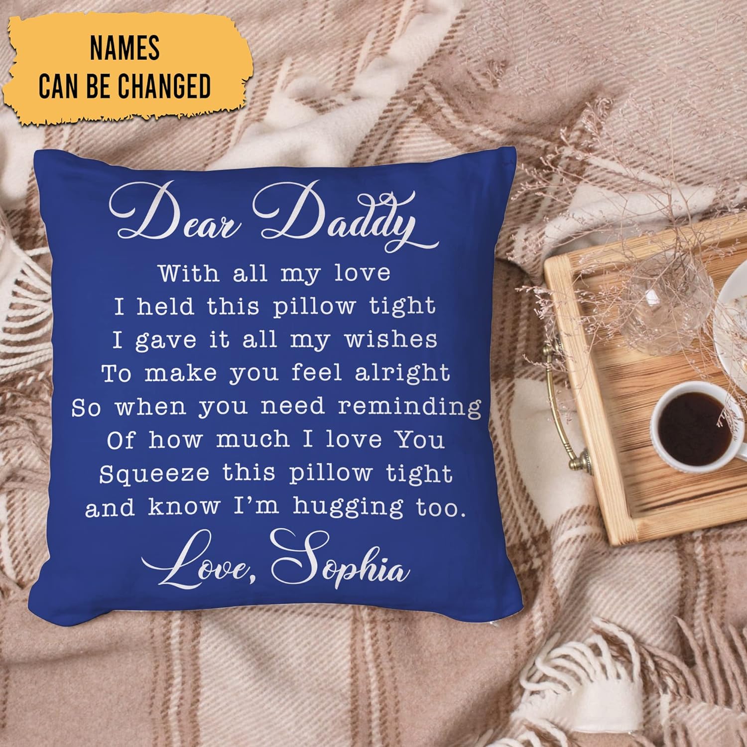 Dear Daddy - Personalized Pillow (Insert Included)