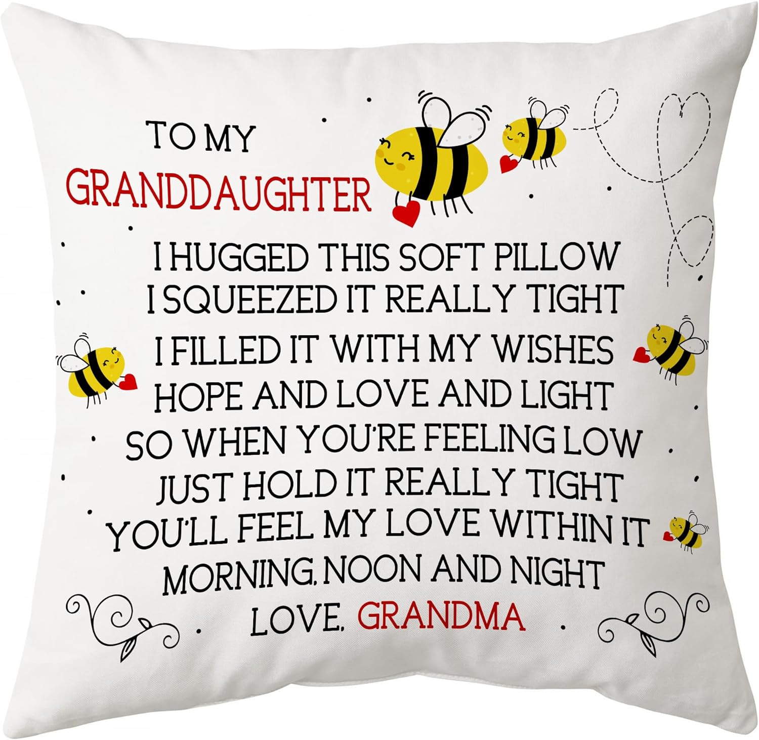 To My Granddaughter Bee - Personalized  Pillow (Insert Included)