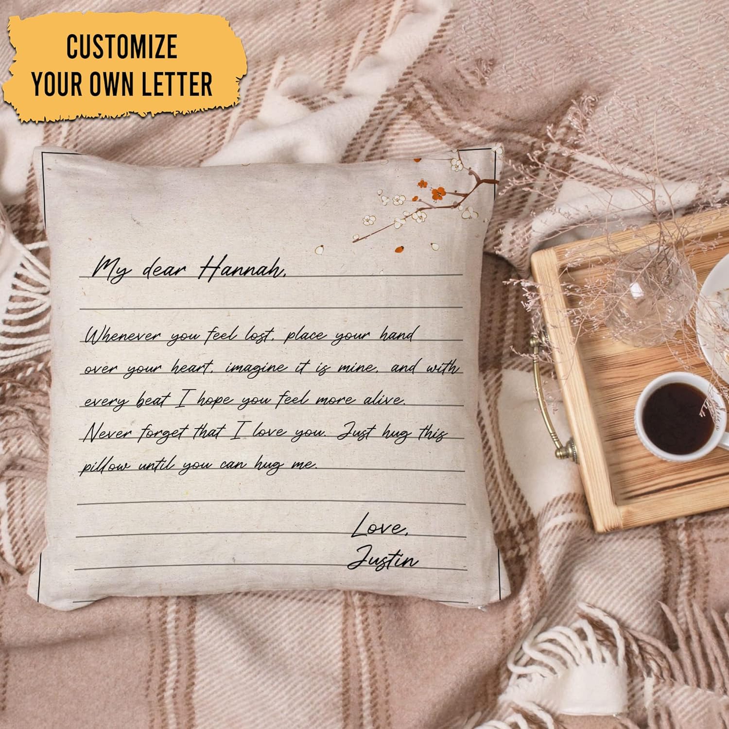 Love Letter Theme - Personalized Pillow (Insert Included)