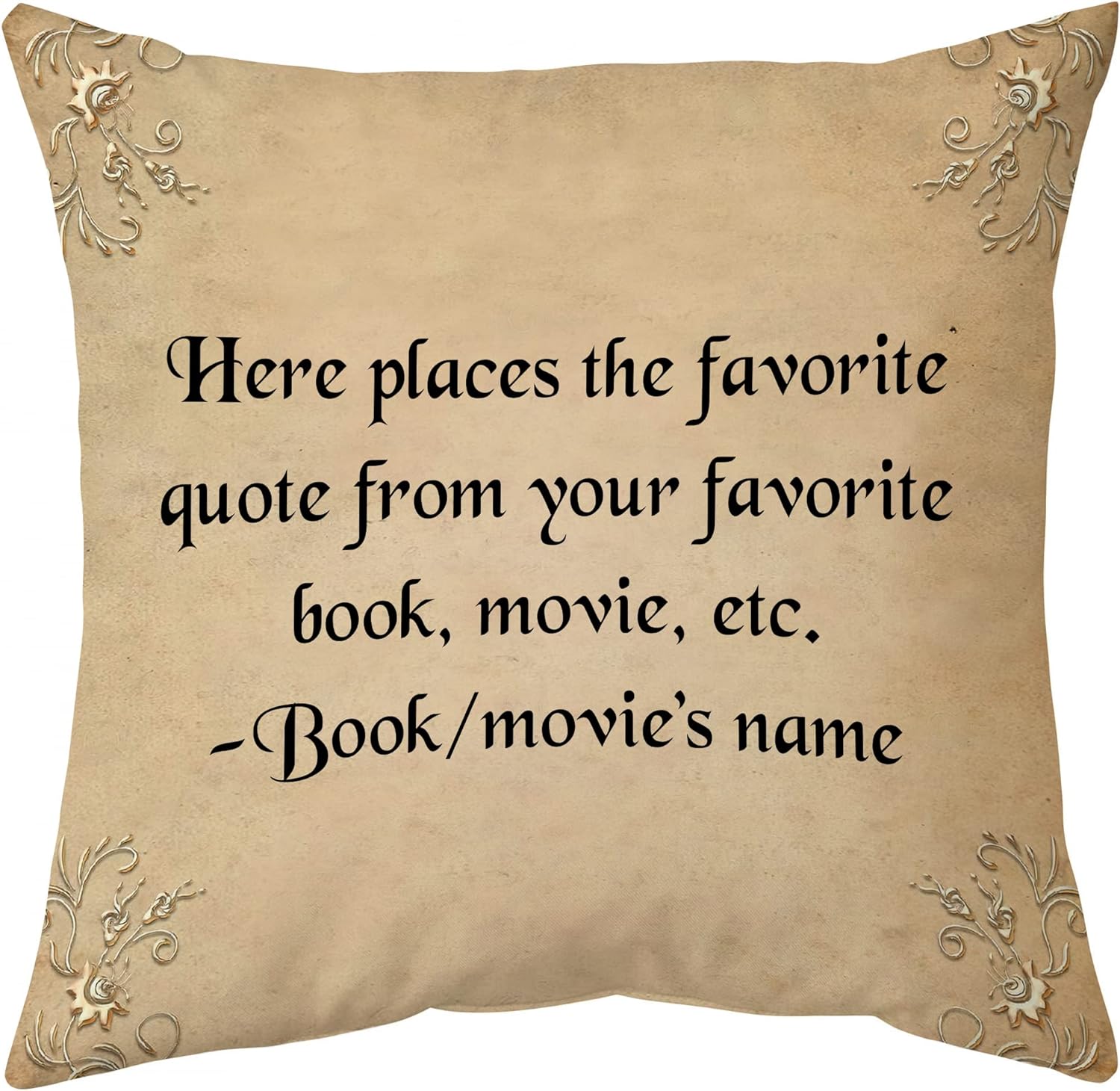 Quote from Books - Personalized Pillow(Insert Included)