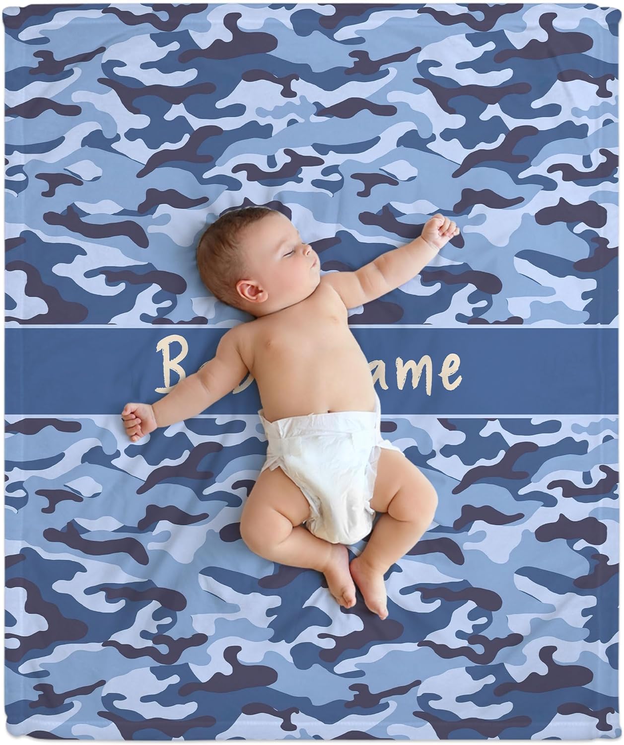 Sea Blue Baby Blanket - Personalized Blanket