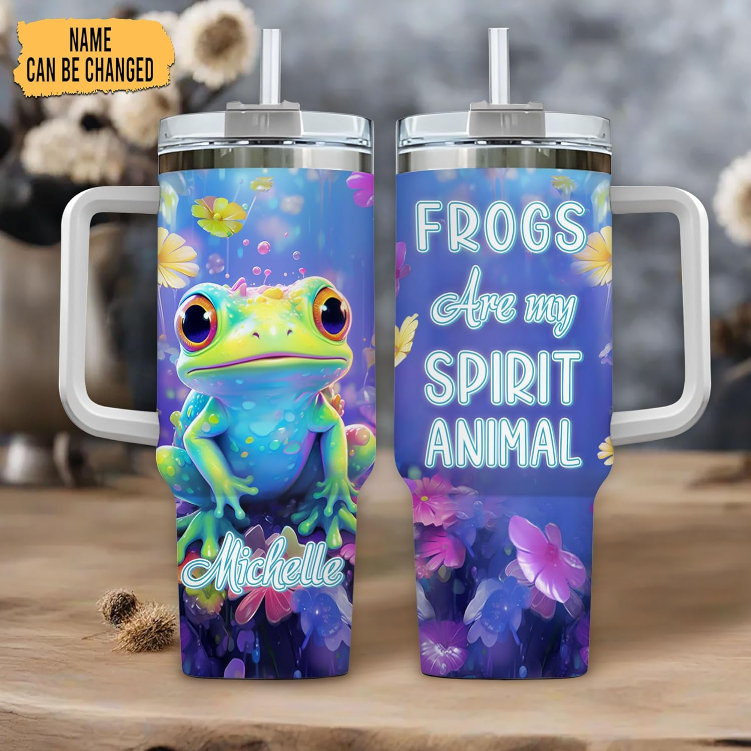 Frog Are My Spirit Animal - Personalized Tumbler 40oz with Straw