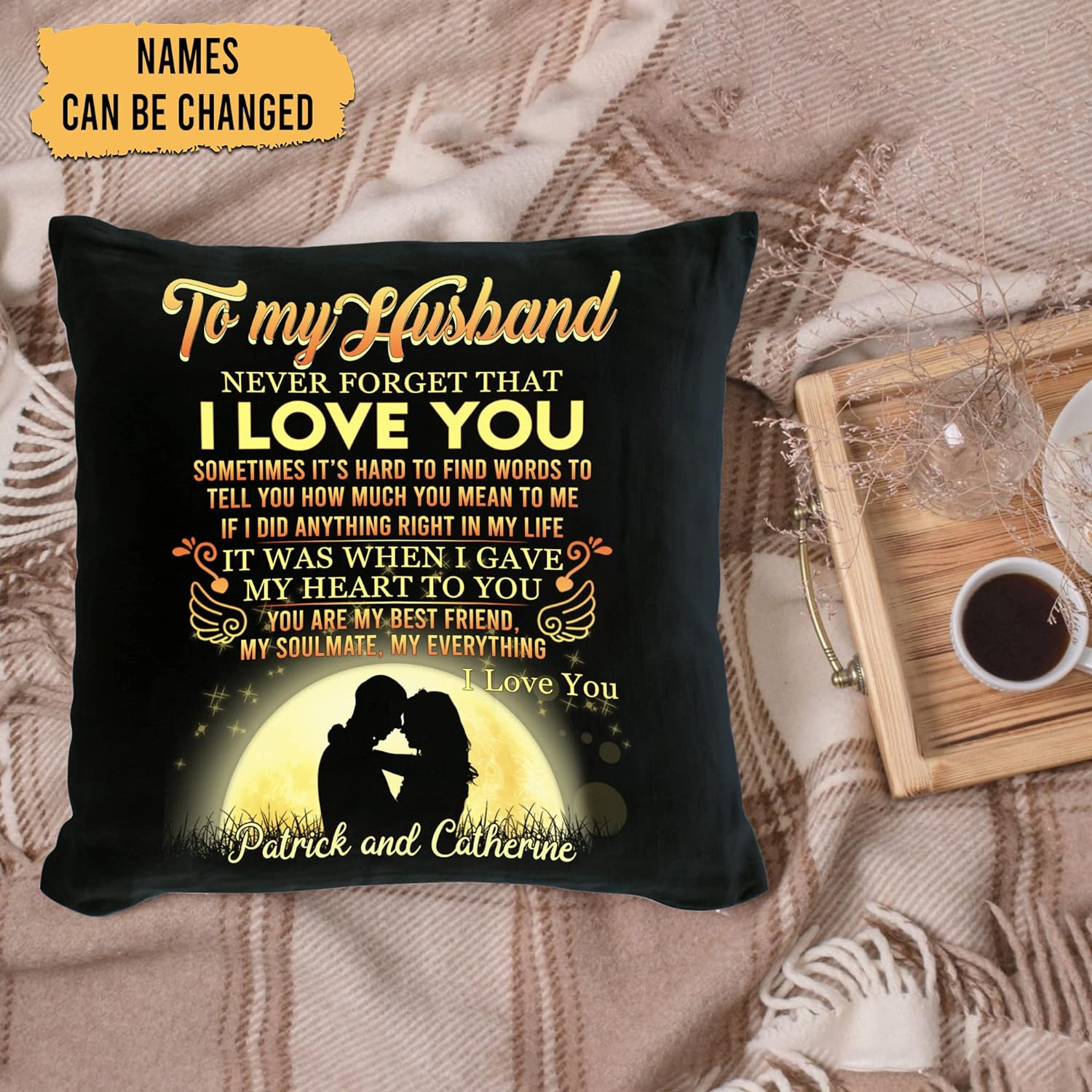 To My Husband - Personalized Pillow (Insert Included)