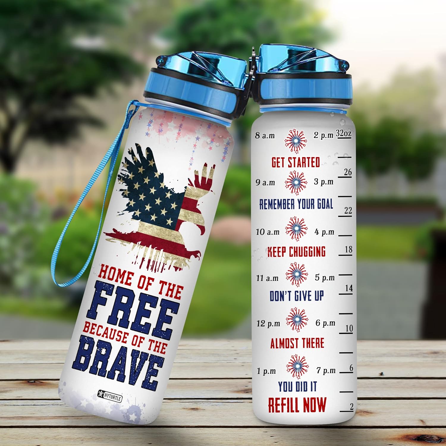 Home Of The Free - Water Tracker Bottle 32oz