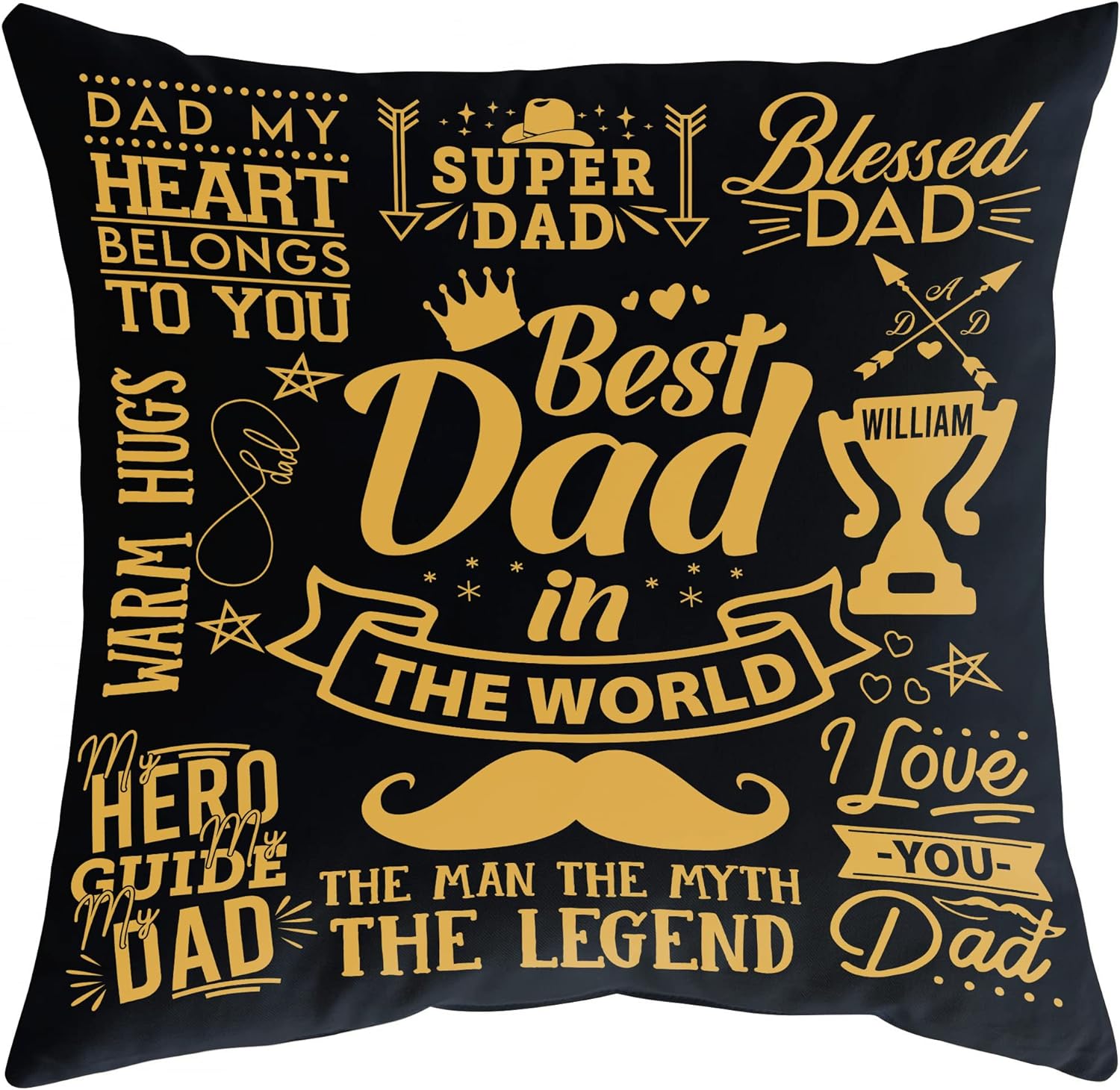 Best Dad In The World - Personalized Pillow (Insert Included)