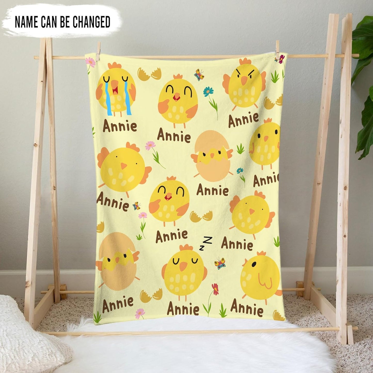 Chicken Baby Blanket - Personalized Blanket