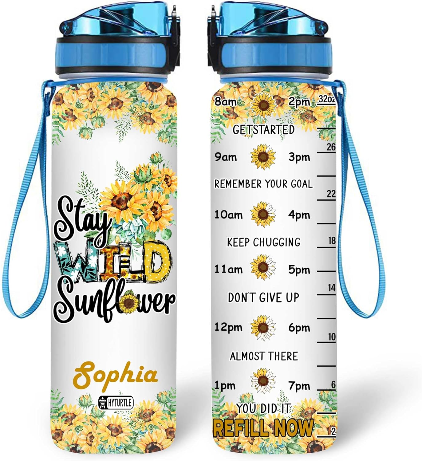 Stay Wild - Personalized Water Tracker Bottle 32oz