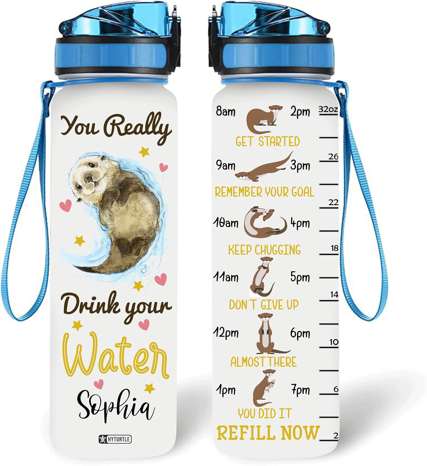 You Really Drink Your Water - Personalized Water Tracker Bottle 32oz