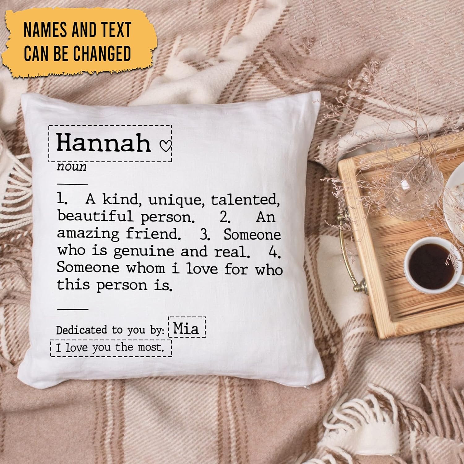 To My Bestie - Personalized Pillow(Insert Included)