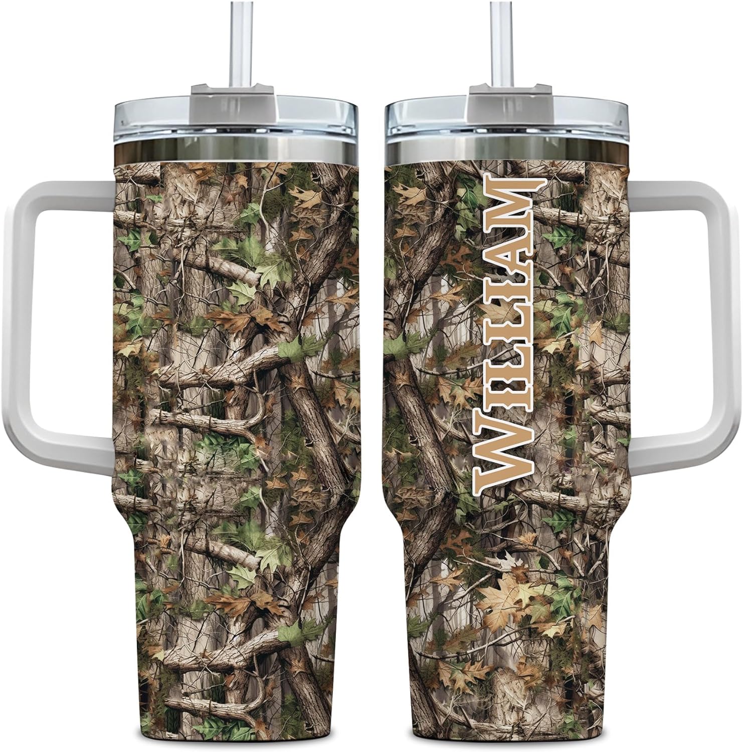 Hunting Deer Tumbler - Personalized Tumbler 40oz with Straw