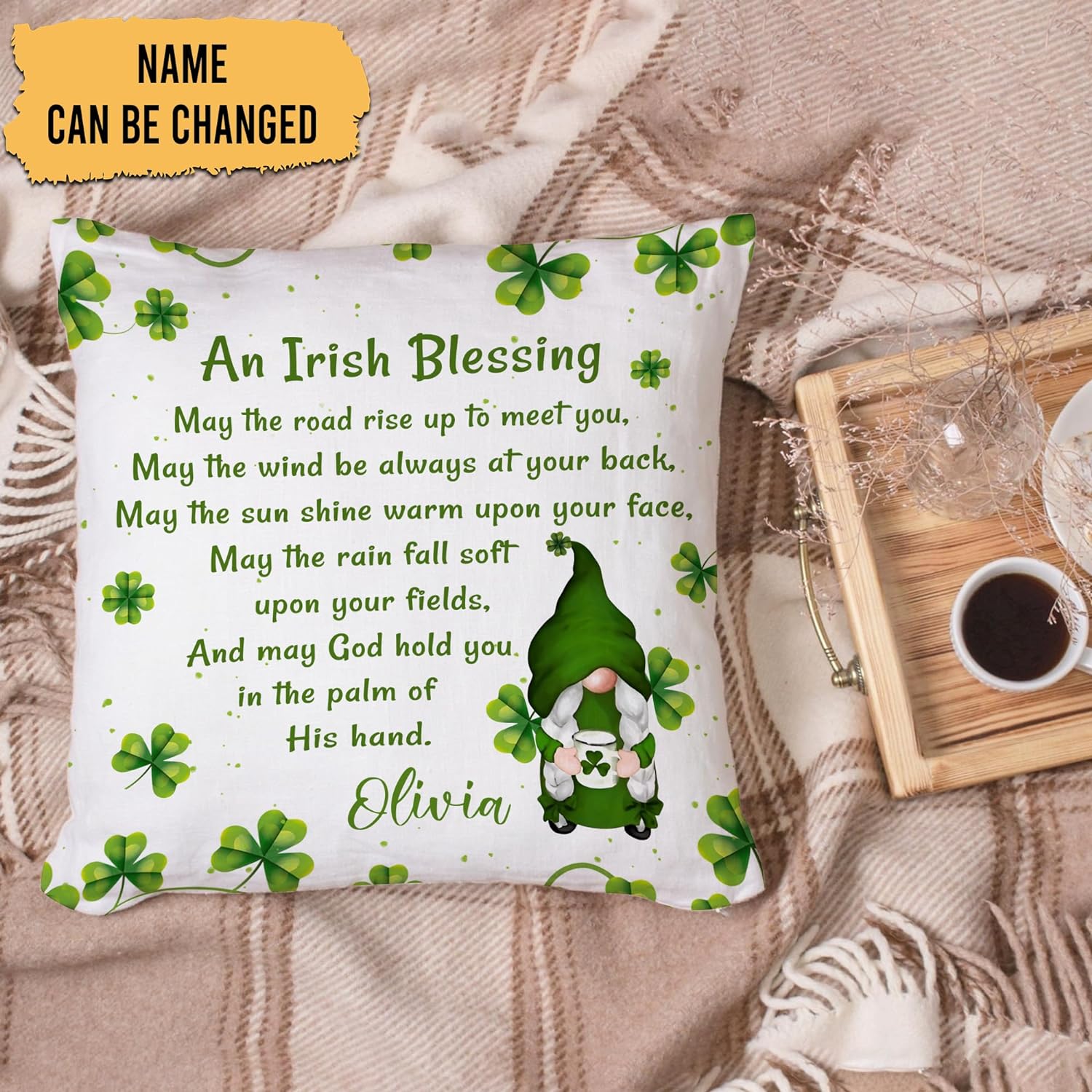 An Irish Blessing - Personalized Pillow(Insert Included)