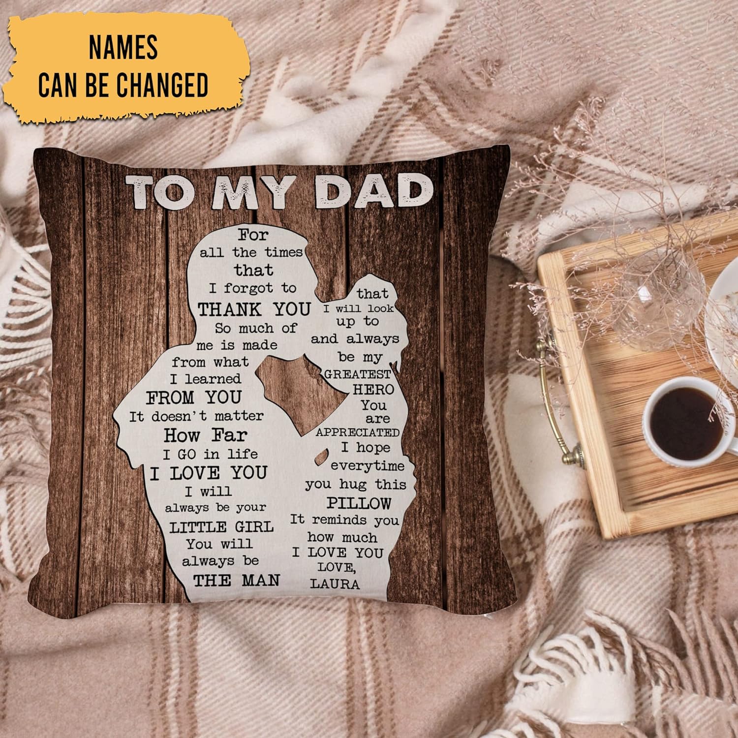 To My Dad - Personalized Pillow(Insert Included)