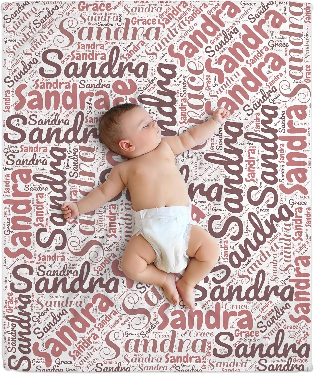 Word Art Name Baby Blanket - Personalized Blanket