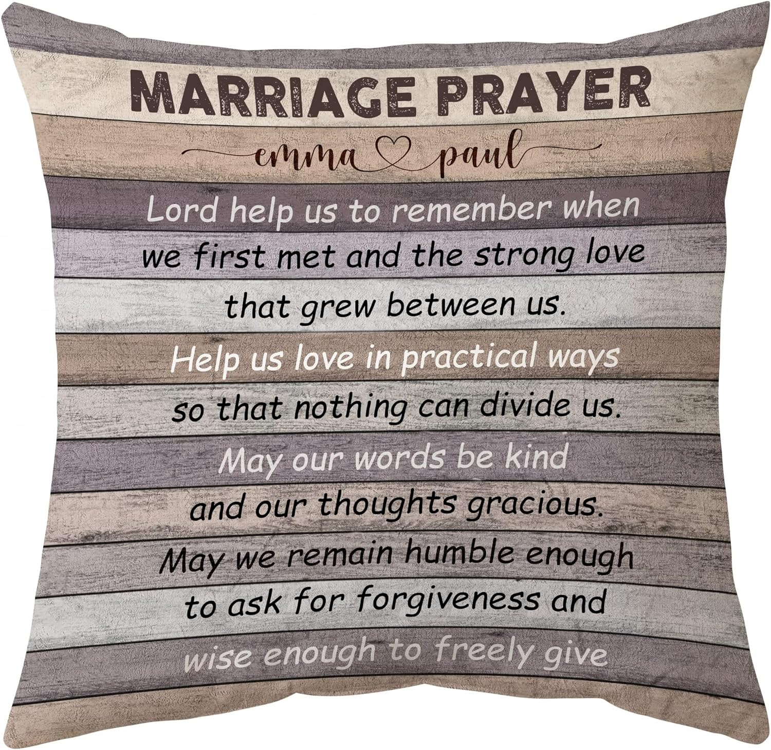Marriage Prayer - Personalized Pillow (Insert Included)