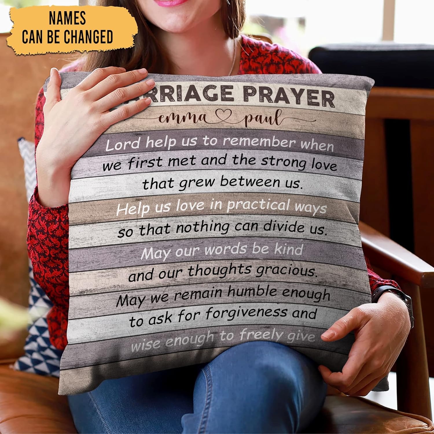 Marriage Prayer - Personalized Pillow (Insert Included)