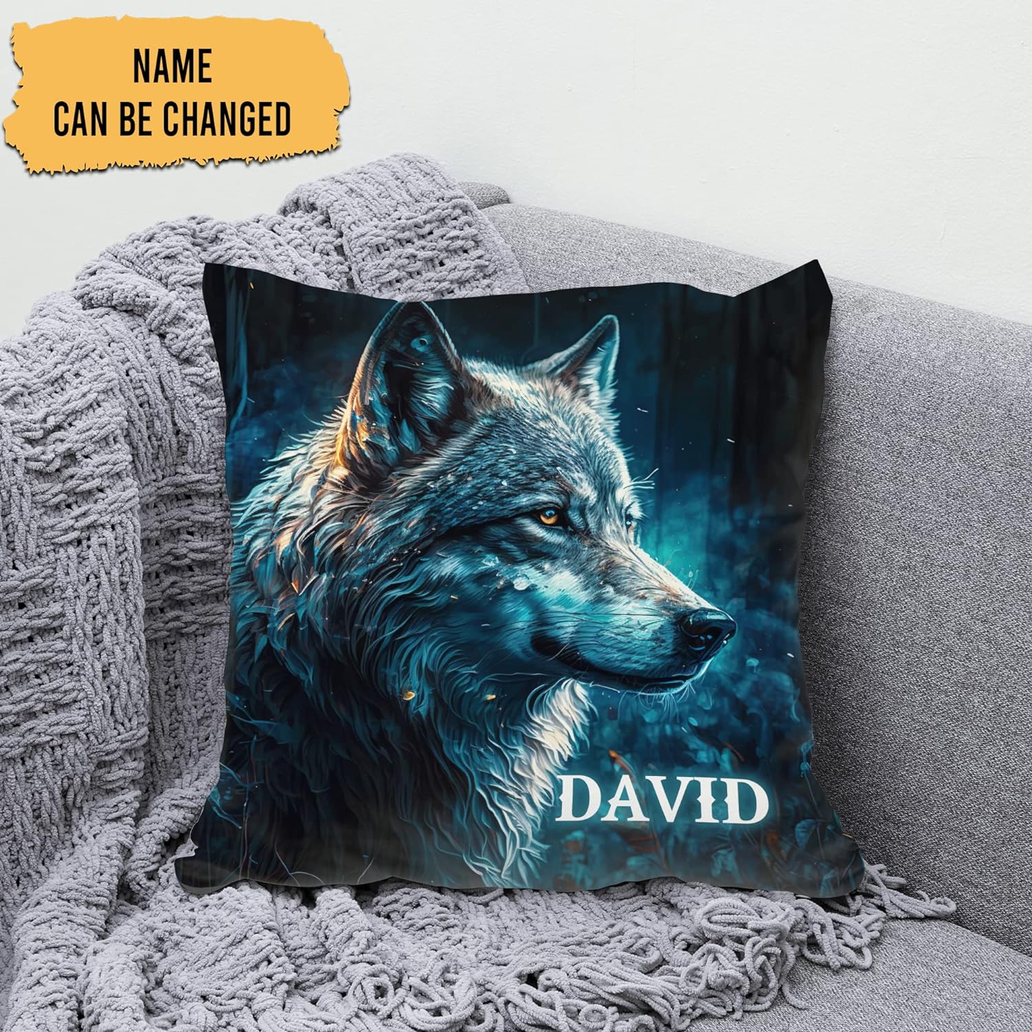 Wolf Theme - Personalized Pillow(Insert Included)