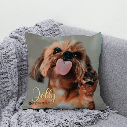 Personalized Dog Memorial Pillow with Insert – Custom Pet Photo Sympathy Gift – In Loving Memory Remembrance Pillow