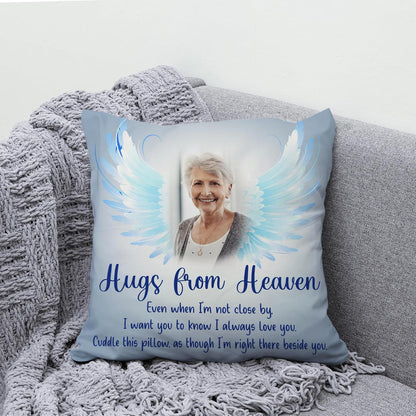 Personalized Memorial Sympathy Pillow with Insert – Custom Photo Remembrance Cushion – Bereavement Gift for Loved One’s Loss