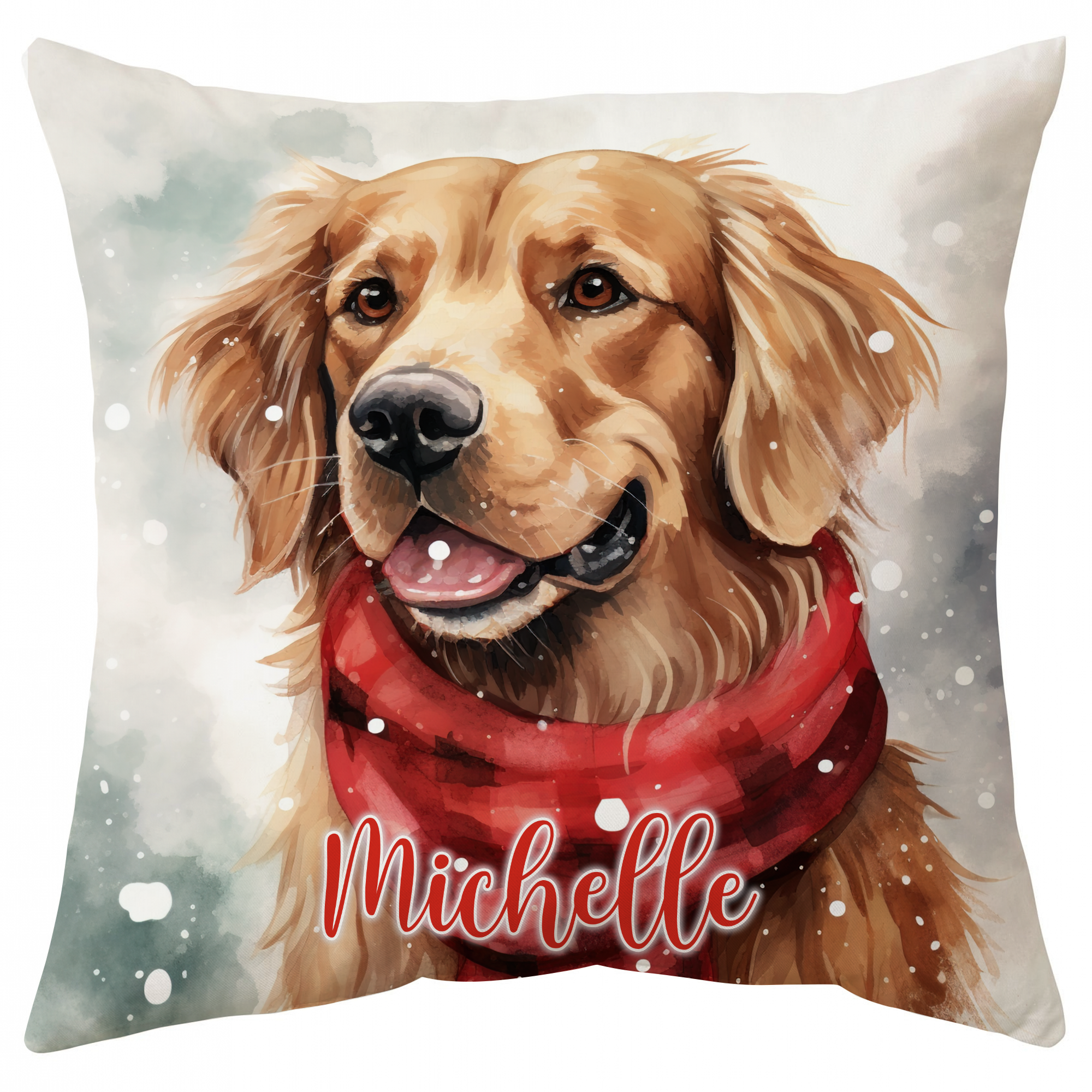 Dog Snow Pattern - Personalized Pillow(Insert Included)