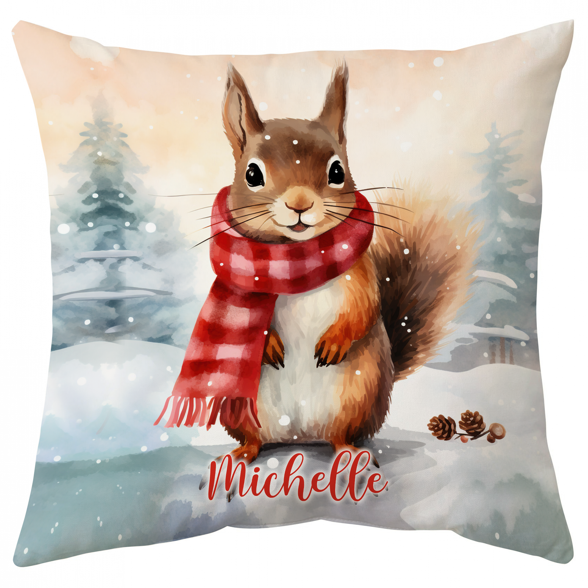 Rabbit Snow Pattern - Personalized Pillow (Insert Included)