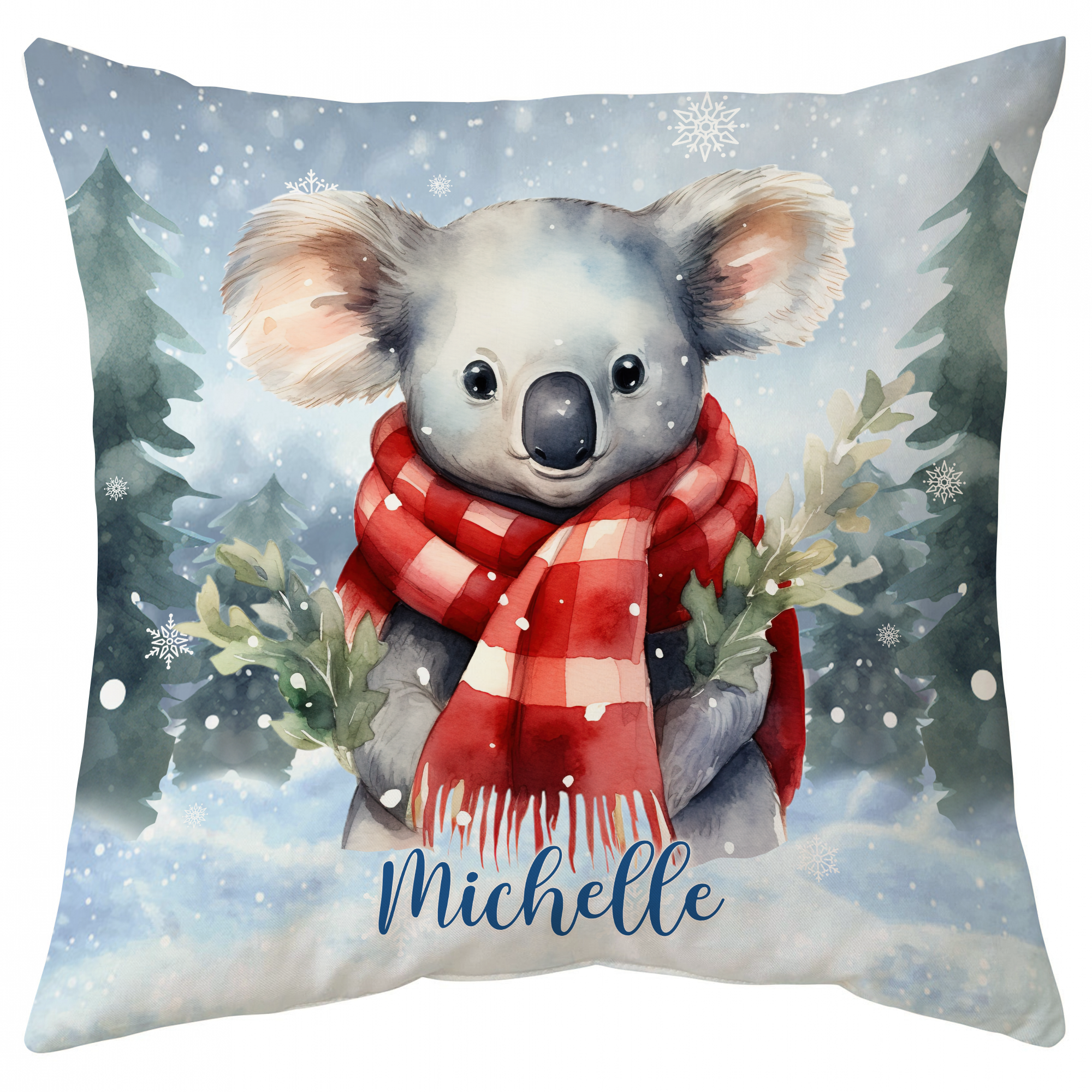 Elephant Snow Theme - Personalized Pillow(Insert Included)