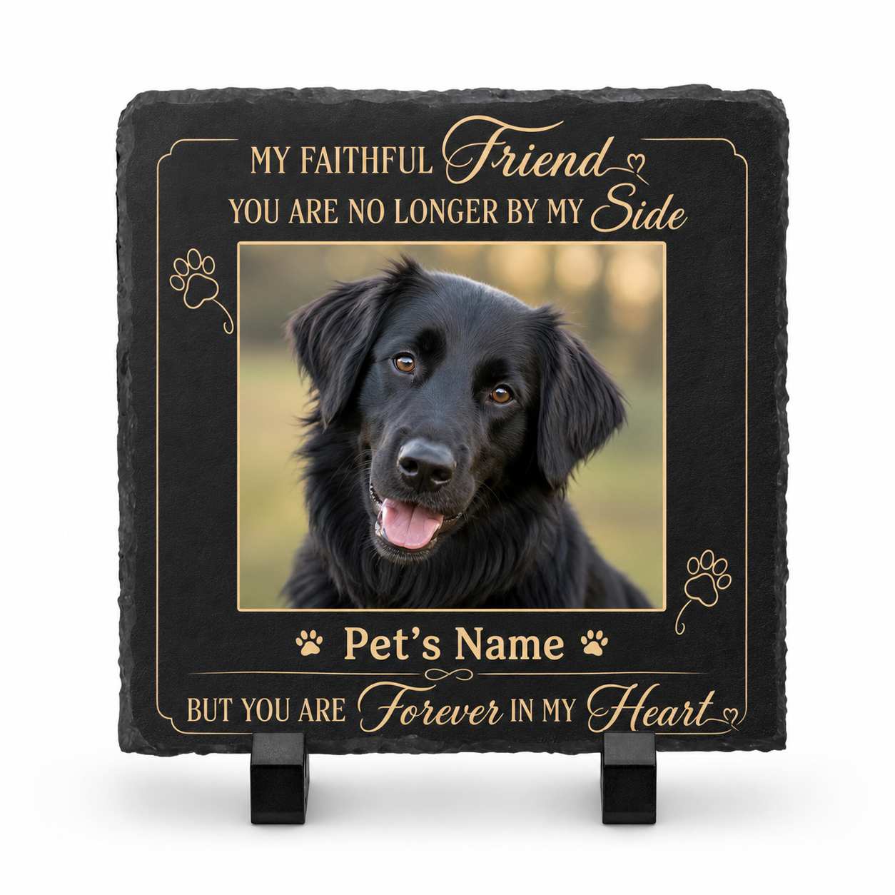 Personalized Dog Memorial Garden Stone with Photo – Pet Loss Sympathy Gift - Image 1 | VNMGSREPR1-6IN-EHIEU_AI_0484 VNMGSREPR1-8IN-EHIEU_AI_0484
