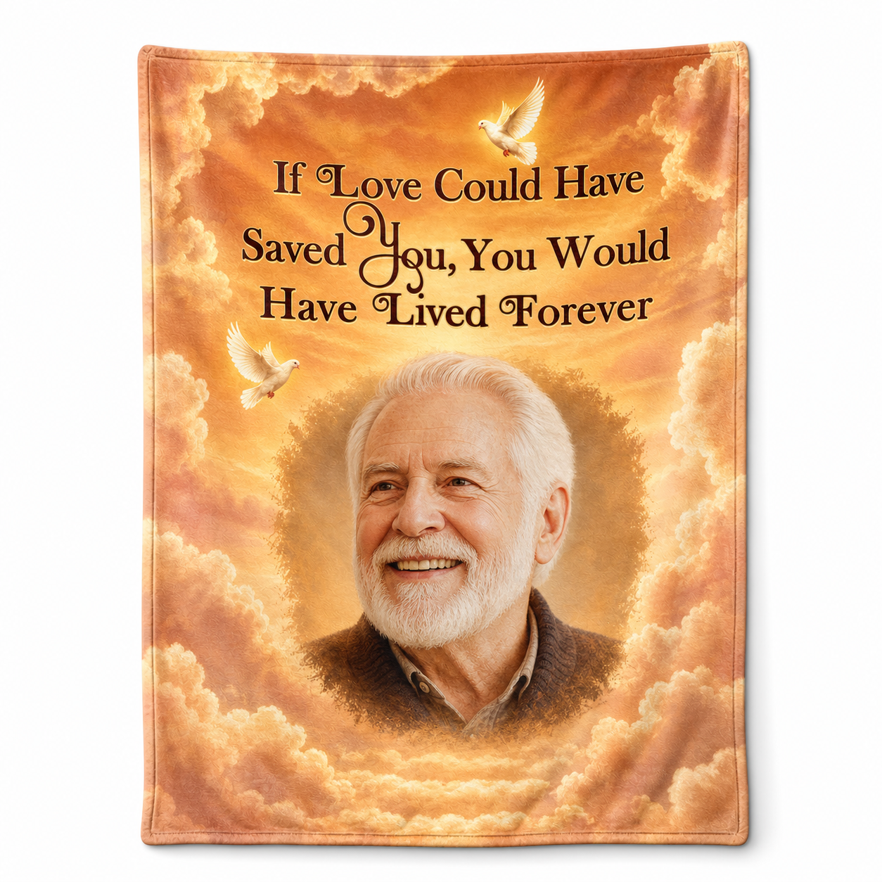 Personalized Photo Memorial Fleece Blanket - If Love Could Have Saved You - Sympathy Keepsake Gift - Image 1