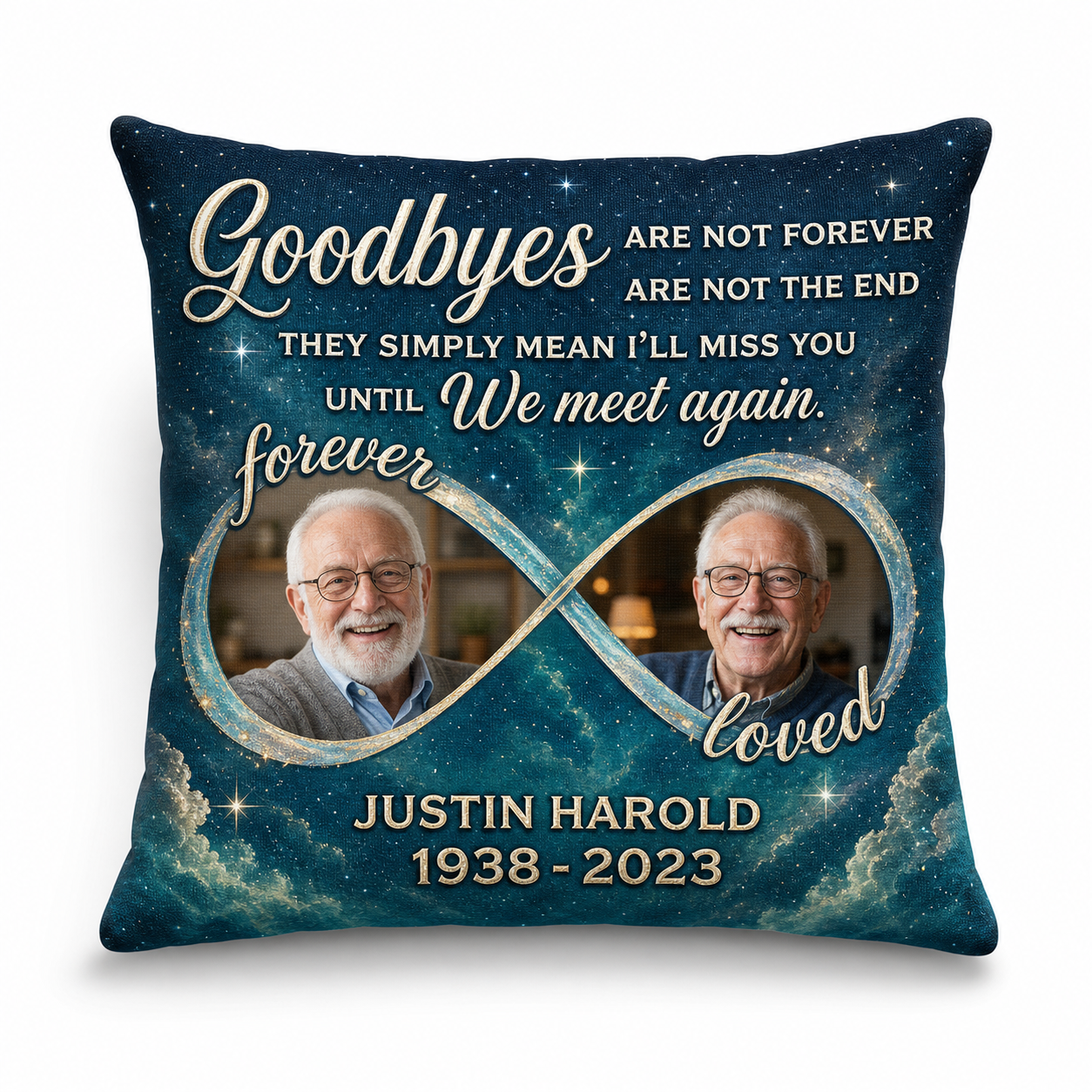 Personalized Photo Memorial Pillow When You Miss Me - Custom Sympathy Gift for Loss of a Loved One - Image 1